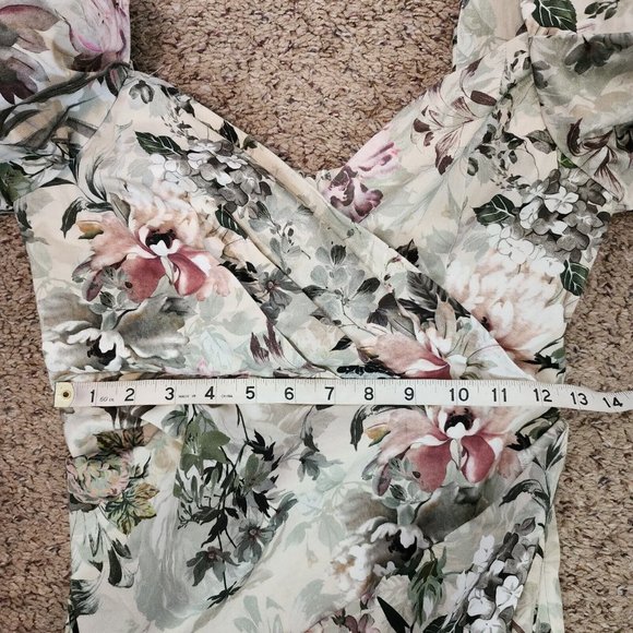 ASOS Floral Puff Sleeve Mini Dress - Picture 10 of 11